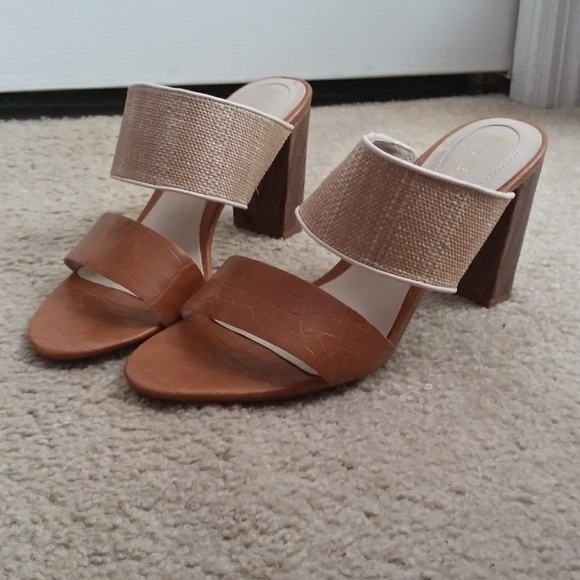 Nickels Brown and Cream Heels Size 8 - Picture 2 of 8